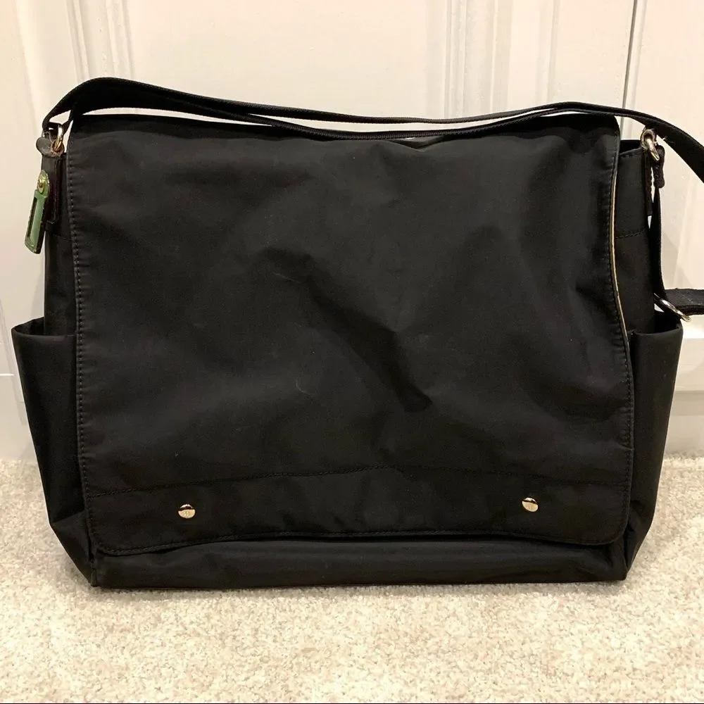 Kate‎ Spade Black Leather & Vinyl Briefcase Laptop Bag